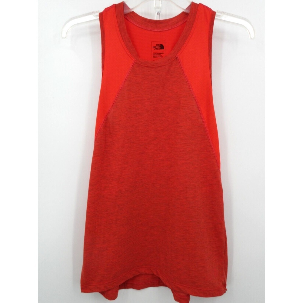 THE NORTH FACE FLASH DRY ATHLETIC TANK TOP Women's Size Small Orange Sleeveless